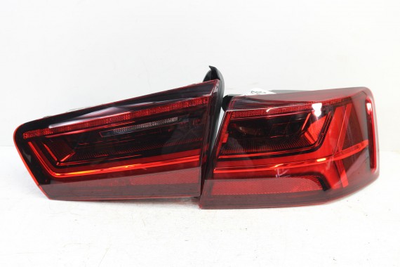 AUDI A6 SEDAN TYŁ ZDERZAK TYLNY KLAPA BAGAŻNIKA 4G 4G5 LAMPY 2Y2Y LS9R Biały C7 FL LIFT tylna zderzak klapa lampa