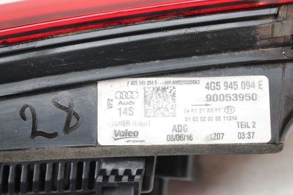 AUDI A6 SEDAN TYŁ ZDERZAK TYLNY KLAPA BAGAŻNIKA 4G 4G5 LAMPY 2Y2Y LS9R Biały C7 FL LIFT tylna zderzak klapa lampa