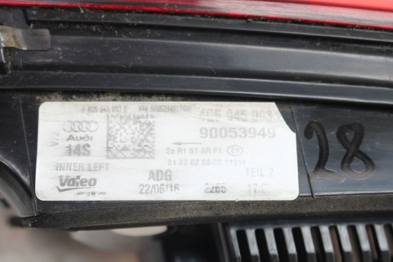 AUDI A6 SEDAN TYŁ ZDERZAK TYLNY KLAPA BAGAŻNIKA 4G 4G5 LAMPY 2Y2Y LS9R Biały C7 FL LIFT tylna zderzak klapa lampa