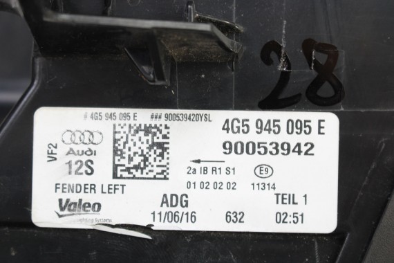 AUDI A6 SEDAN TYŁ ZDERZAK TYLNY KLAPA BAGAŻNIKA 4G 4G5 LAMPY 2Y2Y LS9R Biały C7 FL LIFT tylna zderzak klapa lampa