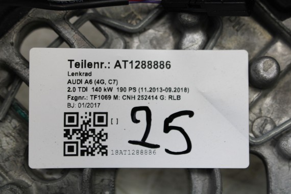 AUDI A6 A7 FL KIEROWNICA SKÓRA 4G0419091M 4G0 419 091 M INU - soul (czerń)  4G C7 4G0419091BA LIFT 2014- 4G0419091D 4G8