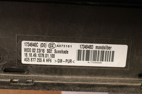 AUDI A6 SEDAN DACH SZYBERDACH 4G 4G5877049 4G5877041G 4G8877255A 4G5877049 4G8959591A 4G8877255A 4G5 877 041 4G8959591A C7 4G0