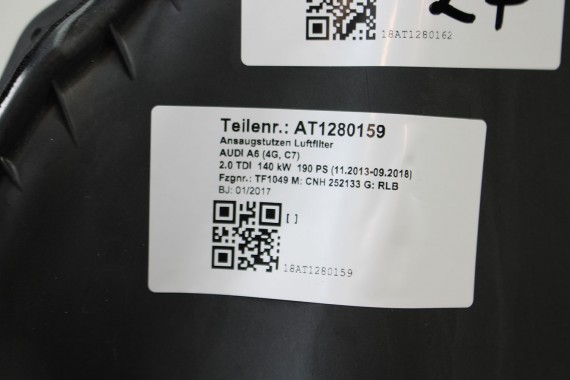 AUDI A6 A7 FILTR POWIETRZA OBUDOWA 4G0133838R 4G0133843K 4G0 133 838 R 2.0 TDi diesel A6 FL LIFT 4G C7 4G0133838R 4G0133843K