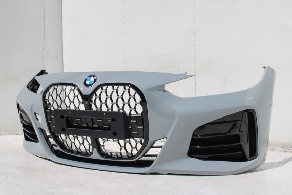 BMW 4 G22 G23 ZDERZAK PRZEDNI PRZÓD M pakiet 8076713 Kolor: C4P Brooklyn grau metallic Szary 63178089525 63178089526 51118076713