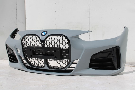 BMW 4 G22 G23 ZDERZAK PRZEDNI PRZÓD M pakiet 8076713 Kolor: C4P Brooklyn grau metallic Szary 63178089525 63178089526 51118076713