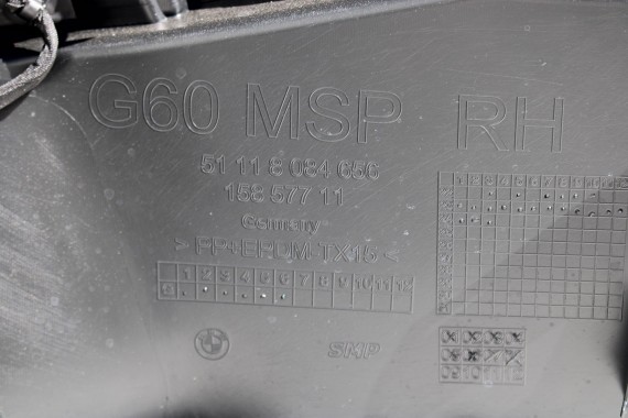 BMW 5 G60 ZDERZAK PRZEDNI PRZÓD 416 Carbon Czarny 8084653 G61 M PAKIET 51118084653 8084655 8084656 8084629 9879291 9879291