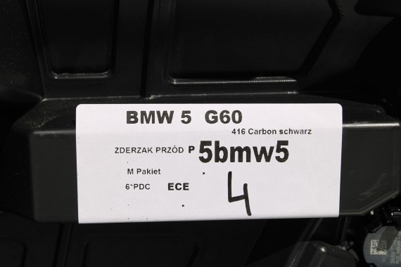 BMW 5 G60 ZDERZAK PRZEDNI PRZÓD 416 Carbon Czarny 8084653 G61 M PAKIET 51118084653 8084655 8084656 8084629 9879291 9879291