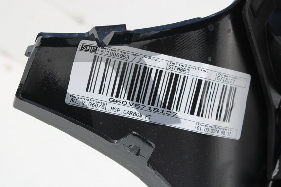 BMW 5 G60 ZDERZAK PRZEDNI PRZÓD 416 Carbon Czarny 8084653 G61 M PAKIET 51118084653 8084655 8084656 8084629 9879291 9879291
