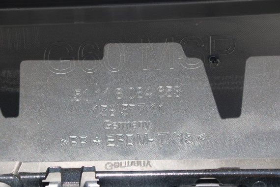 BMW 5 G60 ZDERZAK PRZEDNI PRZÓD A90 Sophisto Grau szary 8084653 G61 M PAKIET 51118084653 8084655 8084656 8084629 9879291