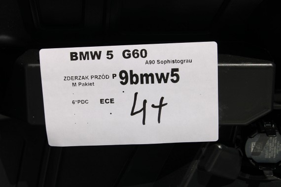 BMW 5 G60 ZDERZAK PRZEDNI PRZÓD A90 Sophisto Grau szary 8084653 G61 M PAKIET 51118084653 8084655 8084656 8084629 9879291