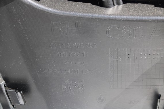 BMW 5 G60 ZDERZAK PRZEDNI PRZÓD A90 Sophisto Grau Metallic szary 51119879291 5111 9879291 G61 BASIC 51119879292 51119879279