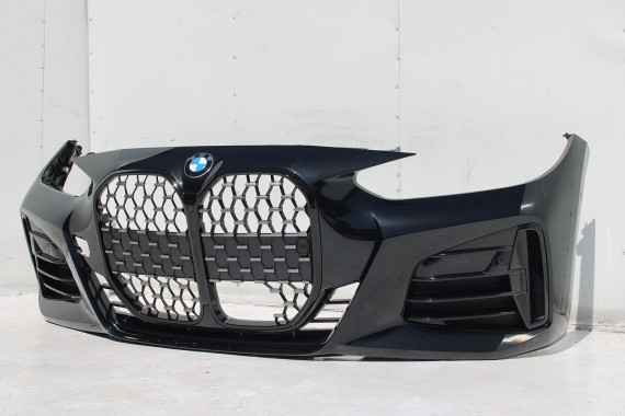 BMW 4 G22 G23 ZDERZAK PRZEDNI PRZÓD M pakiet Kolor: 475 Black-sapphire Czarny M pakiet M POWER 63178089525 63178089526 8076713