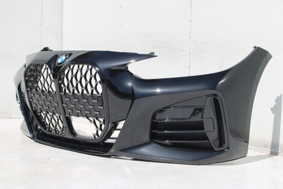 BMW 4 G22 G23 ZDERZAK PRZEDNI PRZÓD M pakiet Kolor: 475 Black-sapphire Czarny M pakiet M POWER 63178089525 63178089526 8076713