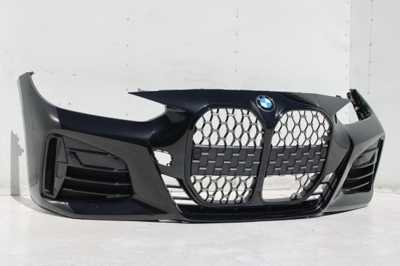 BMW 4 G22 G23 ZDERZAK PRZEDNI PRZÓD M pakiet Kolor: 475 Black-sapphire Czarny M pakiet M POWER 63178089525 63178089526 8076713
