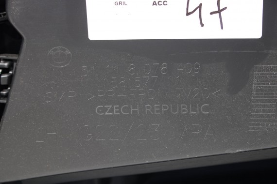 BMW 4 G22 G23 ZDERZAK PRZEDNI PRZÓD M pakiet Kolor: 475 Black-sapphire Czarny M pakiet M POWER 63178089525 63178089526 8076713