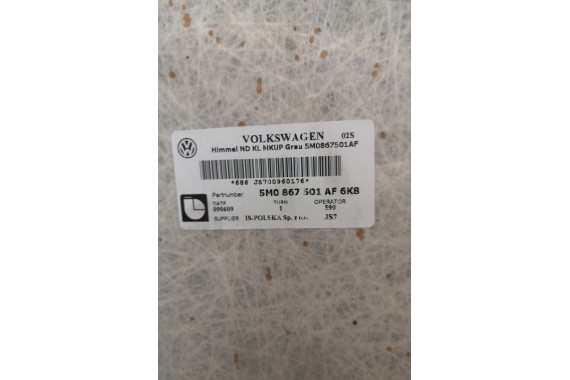 VW GOLF PLUS PODSUFITKA SZARA 5M0867501AF 5M0867501F 5M0867501AJ 5M0867501 5M0 867 501 AF