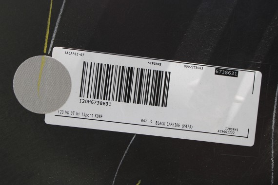 BMW iX i20 ZDERZAK TYŁ TYLNY M pakiet Kolor 475 black-sapphire 51128081542 51128737824 51129878961 51129878962 51129491667