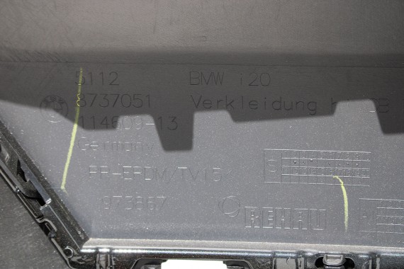 BMW iX i20 ZDERZAK TYŁ TYLNY Kolor 475 black-sapphire 8737051 8737052 51128737051 51128737052 66205A1A269 05A53184