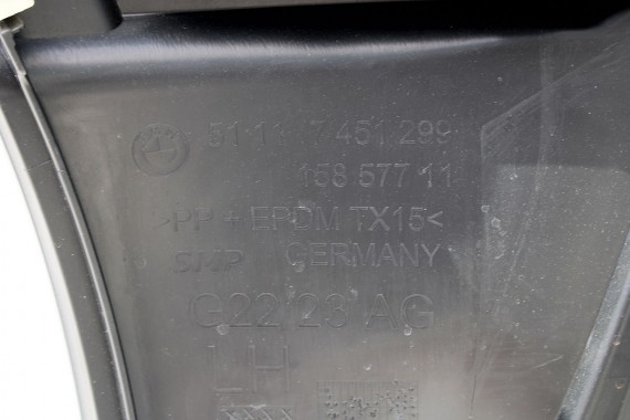 BMW 4 G22 G23 ZDERZAK PRZEDNI PRZÓD Kolor: A96 Mineral-weiss metallic Biały 63178089525 63178089526 USA 7450645  7450646 7451299