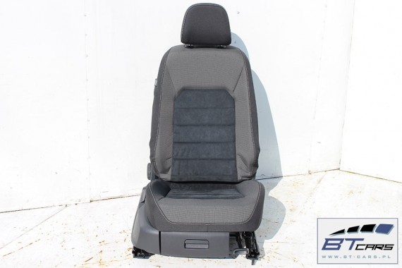 VW GOLF 7 SPORTSVAN FOTELE KOMPLET FOTELI siedzeń siedzenia fotel tapicerka 510 welur + alcantara kolor antracyt