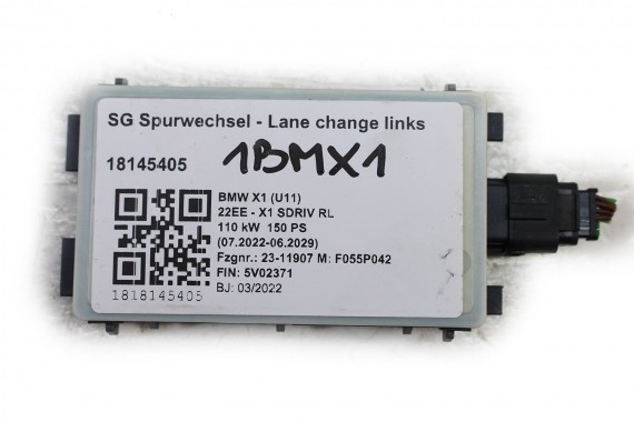BMW X1 U11 MODUŁ STEROWNIK 6632 5A60304 01 66 32 5A60304 01 66325A60304 czujnik radarowy bliskiego zasięgu tył 5A55119 5A4DAA4