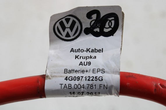 AUDI A6 A7 WIĄZKA PRZEWODÓW PLUSOWA AKUMULATORA 4G0971225G instalacja 4G0971225H 4G0971225K 4G0971225C 4G0 971 225 G 4G C7