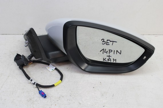 AUDI ETRON LUSTERKO DRZWI PRAWE 14 pin kamera 360 zewnętrzne pinów kabli przewodów 14+1 15pin FOTO 2Y2Y LS9R Biały 4KE E-TRON