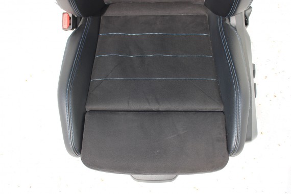 BMW 2 U06 FOTELE KOMPLET FOTELI siedzeń siedzenia tapicerka KGNL Alcantara sensatec.schwarz / blau boczki drzwiowe ACTIVE TOURER
