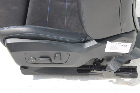 BMW 2 U06 FOTELE KOMPLET FOTELI siedzeń siedzenia tapicerka KGNL Alcantara sensatec.schwarz / blau boczki drzwiowe ACTIVE TOURER