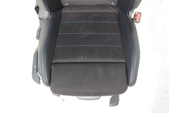 BMW 2 U06 FOTELE KOMPLET FOTELI siedzeń siedzenia tapicerka KGNL Alcantara sensatec.schwarz / blau boczki drzwiowe ACTIVE TOURER