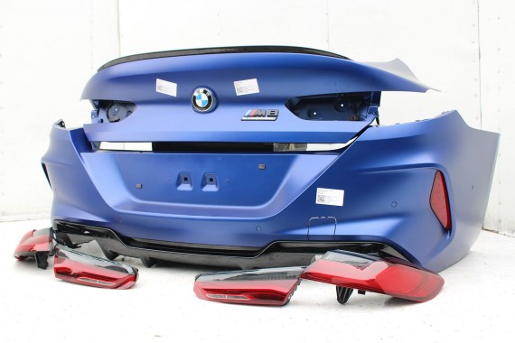 BMW 8 M8 F93 TYŁ ZDERZAK + KLAPA BAGAŻNIKA + LAMPY lampa tylny 490 Sonderlackierung Niebieski 41007483659 51128082803 8070742