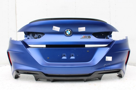 BMW 8 M8 F93 TYŁ ZDERZAK + KLAPA BAGAŻNIKA + LAMPY lampa tylny 490 Sonderlackierung Niebieski 41007483659 51128082803 8070742