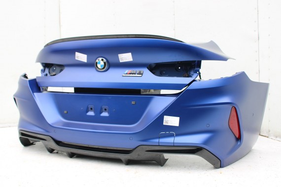 BMW 8 M8 F93 TYŁ ZDERZAK + KLAPA BAGAŻNIKA + LAMPY lampa tylny 490 Sonderlackierung Niebieski 41007483659 51128082803 8070742
