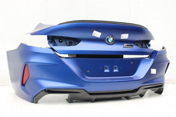 BMW 8 M8 F93 TYŁ ZDERZAK + KLAPA BAGAŻNIKA + LAMPY lampa tylny 490 Sonderlackierung Niebieski 41007483659 51128082803 8070742