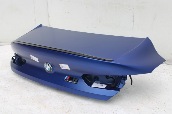 BMW 8 M8 F93 TYŁ ZDERZAK + KLAPA BAGAŻNIKA + LAMPY lampa tylny 490 Sonderlackierung Niebieski 41007483659 51128082803 8070742