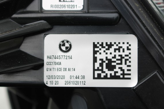 BMW 8 M8 F93 TYŁ ZDERZAK + KLAPA BAGAŻNIKA + LAMPY lampa tylny 490 Sonderlackierung Niebieski 41007483659 51128082803 8070742
