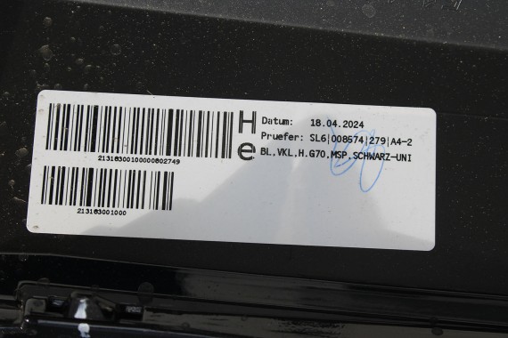 BMW 7 G70 ZDERZAK TYŁ TYLNY M pakiet 416 Kolor: Carbon-schwarz Czarny 51128081542 M POWER 66205A1A269 51128081511 5A74568 chrom