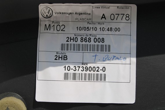 VW AMAROK BOCZKI DRZWIOWE BOCZEK TAPICERKA WELUR boczków drzwiowych 2H0867011 2H0867012 2H7867023 2H7867024 antracyt brąz 2H