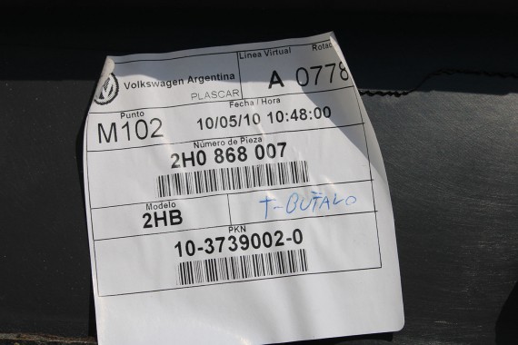 VW AMAROK BOCZKI DRZWIOWE BOCZEK TAPICERKA WELUR boczków drzwiowych 2H0867011 2H0867012 2H7867023 2H7867024 antracyt brąz 2H