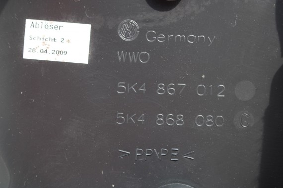VW GOLF 6 VI BOCZKI BOCZEK DRZWI drzwiowe tapicerka 5K 5K4 5-cio drzwiowy welur czarne listwy srebrne 5K4867011 5K4867012