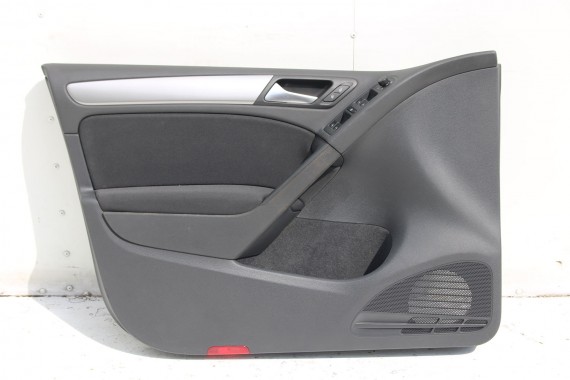 VW GOLF 6 VI BOCZKI BOCZEK DRZWI drzwiowe tapicerka 5K 5K4 5-cio drzwiowy welur czarne listwy srebrne 5K4867011 5K4867012