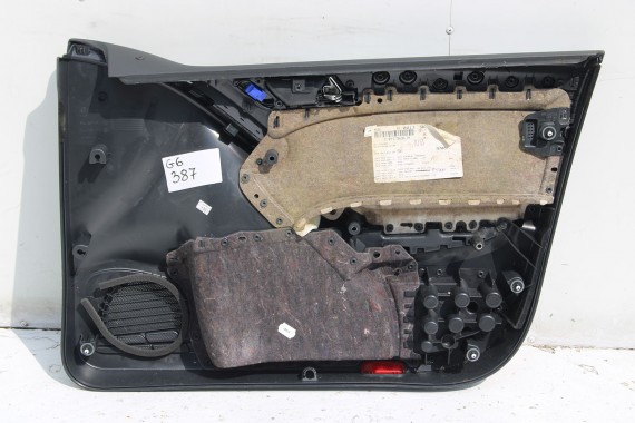 VW GOLF 6 VI BOCZKI BOCZEK DRZWI drzwiowe tapicerka 5K 5K4 5-cio drzwiowy welur czarne listwy srebrne 5K4867011 5K4867012