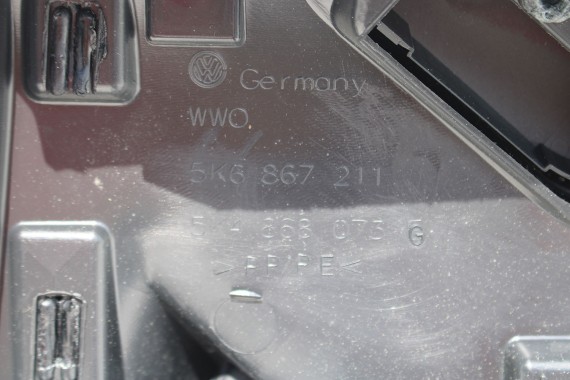 VW GOLF 6 VI BOCZKI BOCZEK DRZWI drzwiowe tapicerka 5K 5K4 5-cio drzwiowy welur czarne listwy srebrne 5K4867011 5K4867012