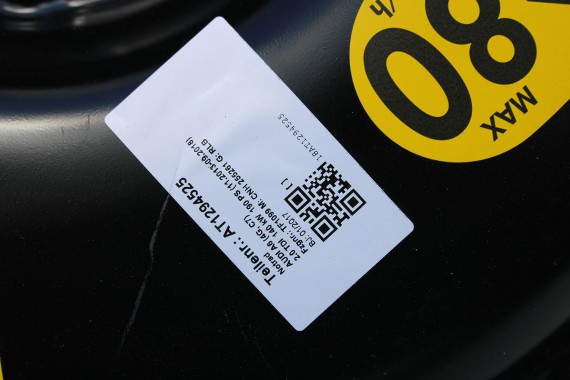 AUDI A6 A7 KOŁO DOJAZDOWE 20 DOJAZDÓWKA ZAPAS 4G0601027E 4,5J*20H2 ET22 CONTINENTAL 145/60/20 105M 4G0 601 027 4G 4G8 4G0601010B
