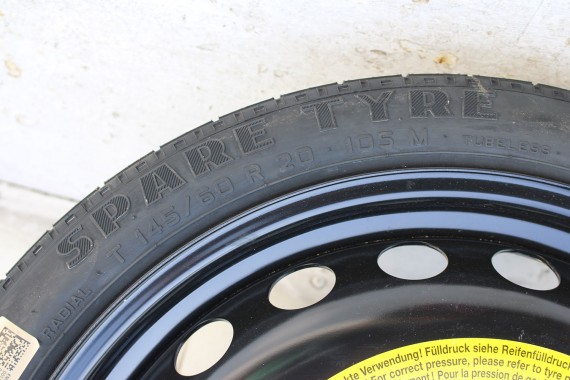 AUDI A6 A7 KOŁO DOJAZDOWE 20 DOJAZDÓWKA ZAPAS 4G0601027E 4,5J*20H2 ET22 SPARE TYRE 145/60/20 105M 4G0 601 027 4G 4G8 4G0601010B