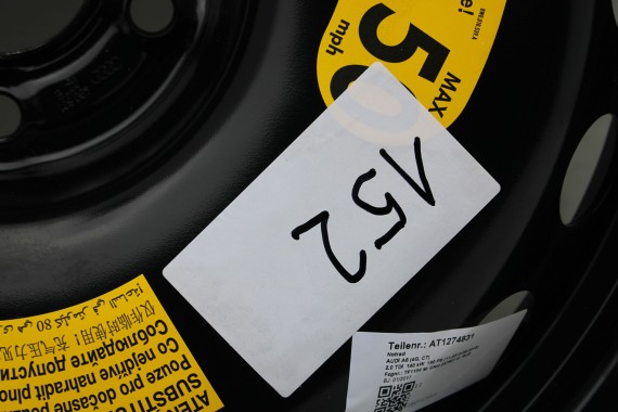 AUDI A6 A7 KOŁO DOJAZDOWE 20 DOJAZDÓWKA ZAPAS 4G0601027E 4,5J*20H2 ET22 SPARE TYRE 145/60/20 105M 4G0 601 027 4G 4G8 4G0601010B