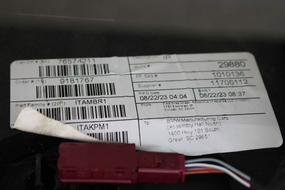 BMW X4M F98 KONSOLA PULPIT DESKA ROZDZIELCZA KOKPIT PULPIT czarna X4M X4 M G02 G02 X3 G01 HEAD UP biała nić 9363409 9363451 LCi