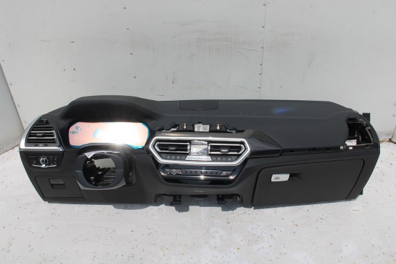 BMW X4M F98 KONSOLA PULPIT DESKA ROZDZIELCZA KOKPIT PULPIT czarna X4M X4 M G02 G02 X3 G01 HEAD UP biała nić 9363409 9363451 LCi
