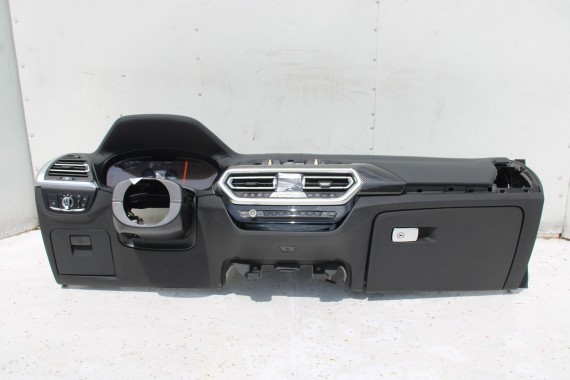 BMW X4M F98 KONSOLA PULPIT DESKA ROZDZIELCZA KOKPIT PULPIT czarna X4M X4 M G02 G02 X3 G01 HEAD UP biała nić 9363409 9363451 LCi