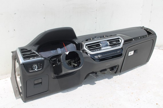 BMW X4M F98 KONSOLA PULPIT DESKA ROZDZIELCZA KOKPIT PULPIT czarna X4M X4 M G02 G02 X3 G01 HEAD UP biała nić 9363409 9363451 LCi